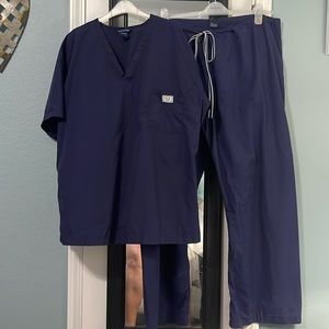 Blue sky scrubs navy pants 2xl tall and top 3xl tall